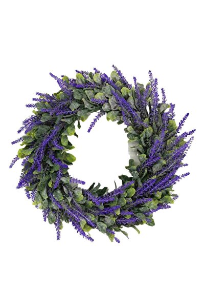 Noonedibs Coroniță Artificială din Lavandă — Decor de Vară Manual, Cu Flori d...