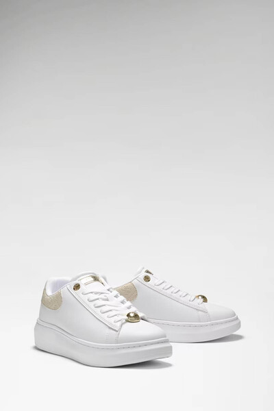 Guess Fireup Genuine Leather White Women's Sneaker Fltfrelea12
