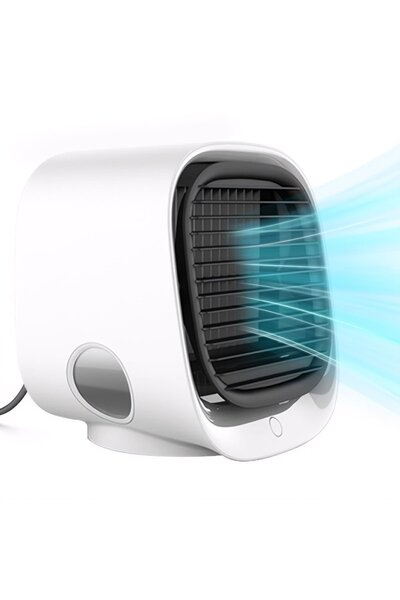 Noonedibs Răcitor de Aer Portabil cu 3 Viteze și Umidificare, Ventilator cu L...