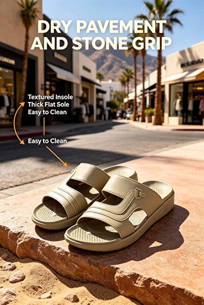 Alnoor Global Store Statement Street Slides - Geometric Straps & All-Day Support