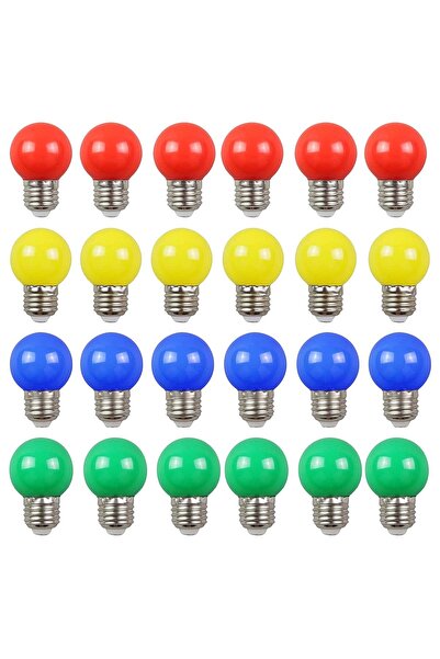 Noonedibs 24 Becuri LED Colorate B22 1W — Economice la Curent, 6 Culori, Pent...