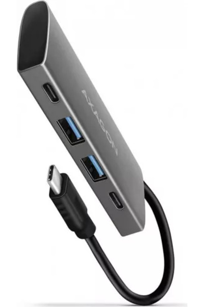 Axagon Hub USB 2x USB-A + 2x USB-C 10Gbps Argintiu