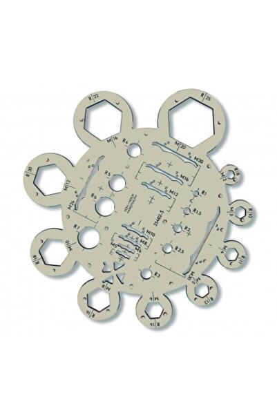 Koh-i Noor Set 2 x Sablon Surub si Piulita, Forma Rotunda