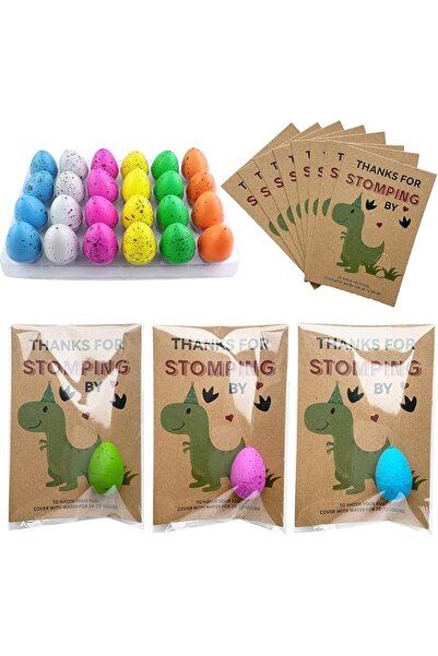 KASTWAVE Dinosaur Party Favors for Kids Birthday Parties, 24 Pack Dino Egg Ha...