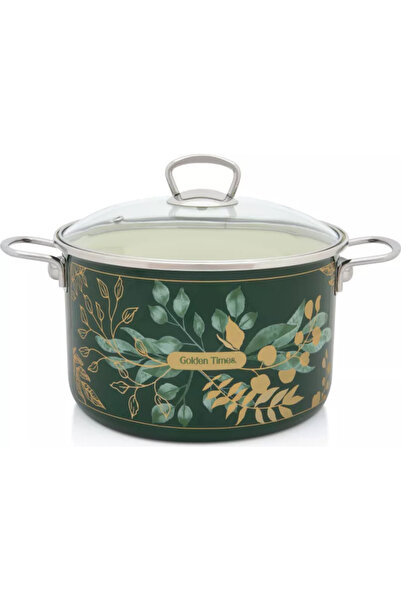 Metalac Oala 6.75l capac din sticla Golden Times email/24cm/6.75l