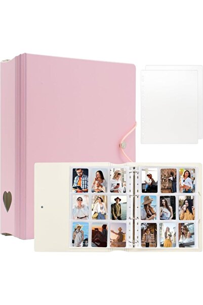 GENERAL Kpop A4 Photo Card Album 25 Pages 9 Pockets Per Page Flower Photo Car...