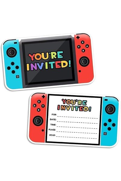 BIGTHREE Video Gaming Party Invitations, Invitation Cards Favors for Boys and...
