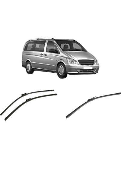 Bosch Σετ 3 υαλοκαθαριστήρων MERCEDES-BENZ VITO Bus (W639) 2003-2014, για παρ...