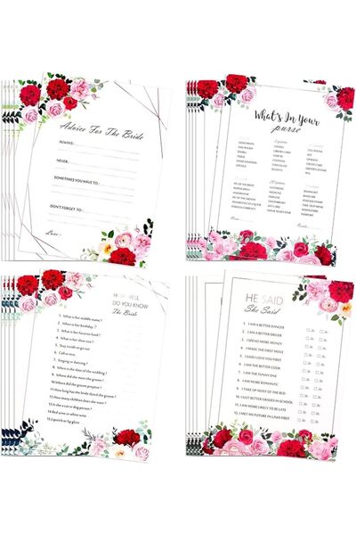 GENERAL Castaway 20 X Hen Party Games for Adults, Bride Advice Cards, Her Sid...