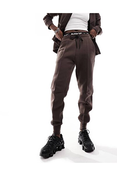 Nike Sportswear Tech Fleece Mid-Rise Kadın kahverengi eşofman Melisa Spor