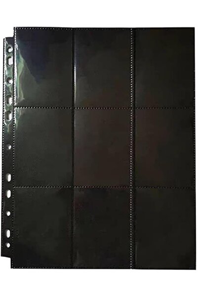 Tazweeq 20 Pack 360 Pockets Black Trading Card Sleeves Binder Sheets, Double-...