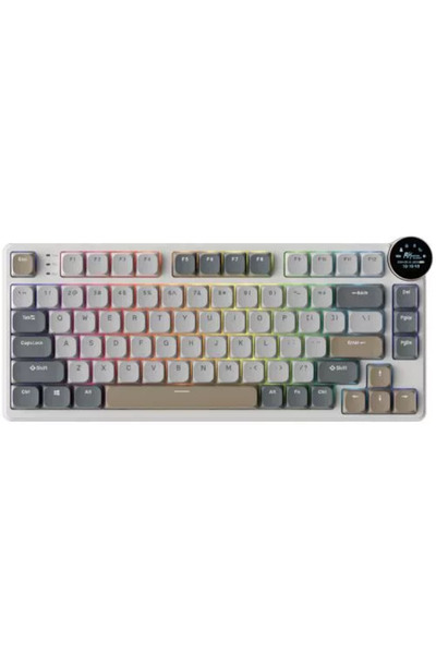 ROYAL KLUDGE Tastatură Gaming N80 Switch Roșu iluminare RGB cu fir și fără fi...