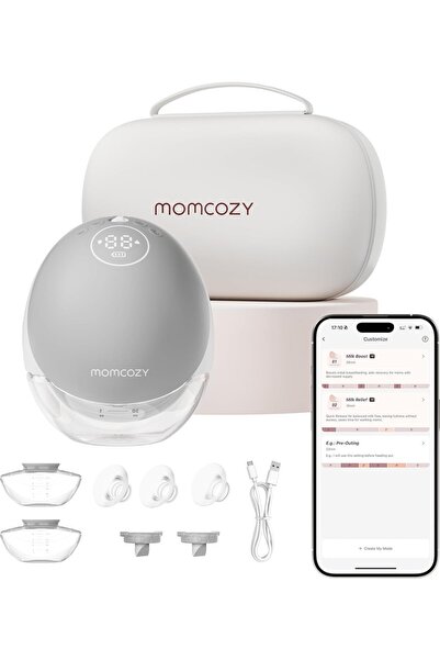Momcozy M9 Hands-Free Breast Pump, App-Controlled, 15 Levels