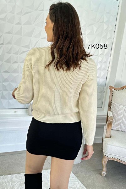 İnce Topuk Bowknot Knitwear Cardigan 7K058