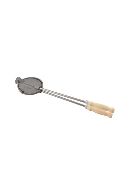 Generic Prăjitor de slănină și carne din fontă cu mâner de lemn, 58 cm