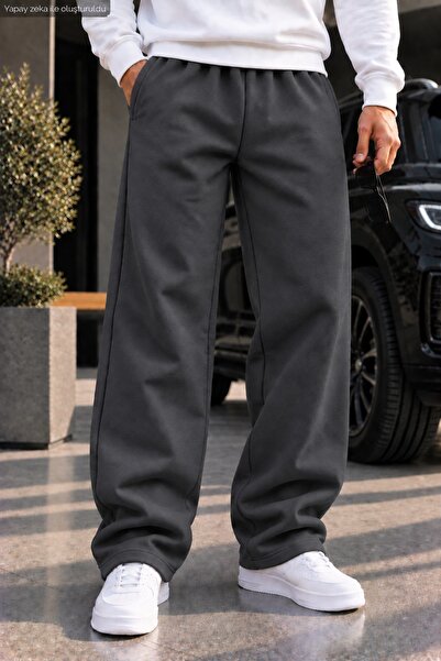 caddekombin Men's Loose Fit Sweatpants Relaxed Fit Two Thread Sports Pants