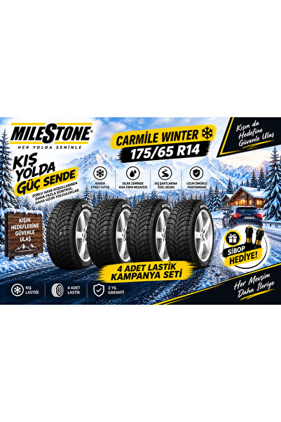 Milestone 175/65 R14 CARMİLE WİNTER 82T Kış Lastiği (4'LÜ TAKIM) (Üretim : 2026)