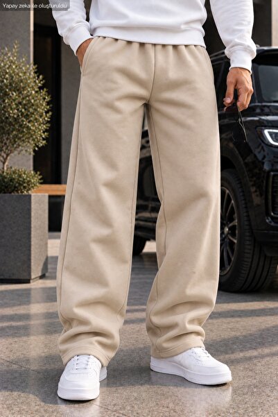 caddekombin Men's Loose Fit Sweatpants Relaxed Fit Two Thread Sports Pants