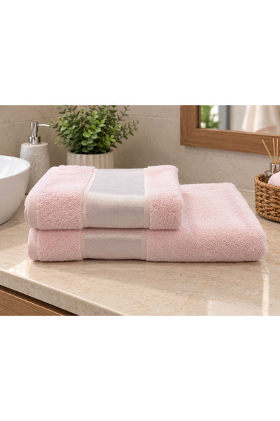 Tanem Home 100% Cotton 2-Piece Towel Set 50X90 Hand and Face Towel + 70X140 B...