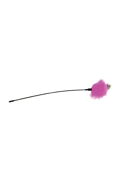 Generic Brand Cat Teaser Wand with Pink Marabou Feather