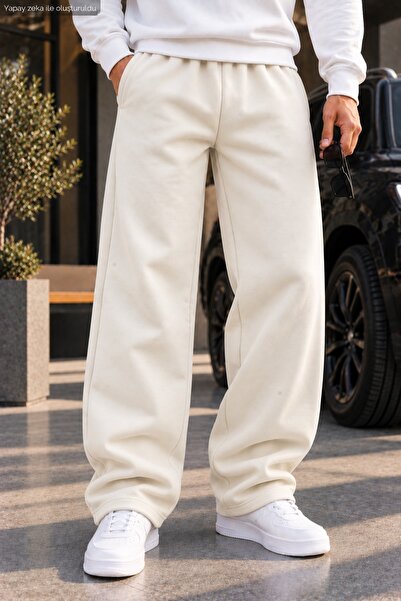 caddekombin Men's Loose Fit Sweatpants Relaxed Fit Two Thread Sports Pants