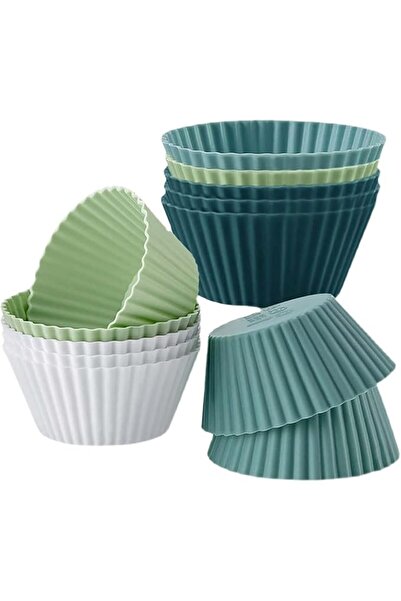 Yelajoy Reusable Silicone Baking Cups Set, Non-stick Muffin Liners Cake Cup M...