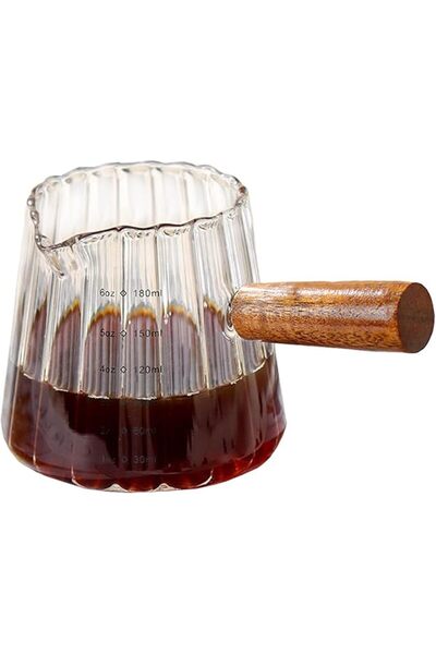 Boao Baoao 6 oz Espresso Cup, Espresso Cup with Wooden Handle, Espresso Measu...