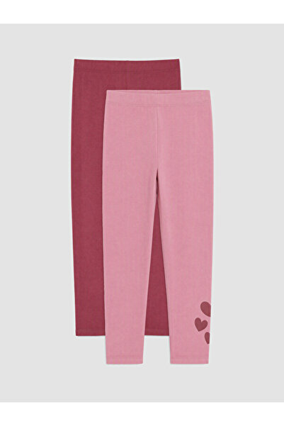 LC Waikiki Quality Pieces from Çelebi Store Printed Girls' Leggings 2-Pack