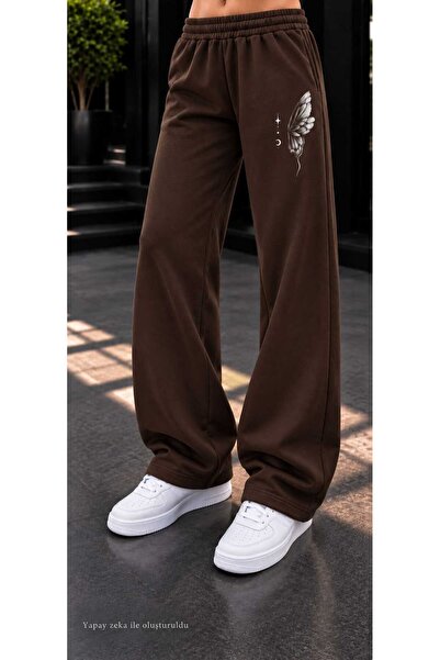 caddekombin Women's Butterfly Figure Printed Sweatpants - Loose Fit Comfortab...
