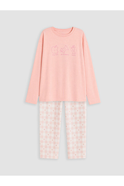 LC Waikiki Quality Pieces from Çelebi Store Zero Roba Yaka Girl's Pajama Set
