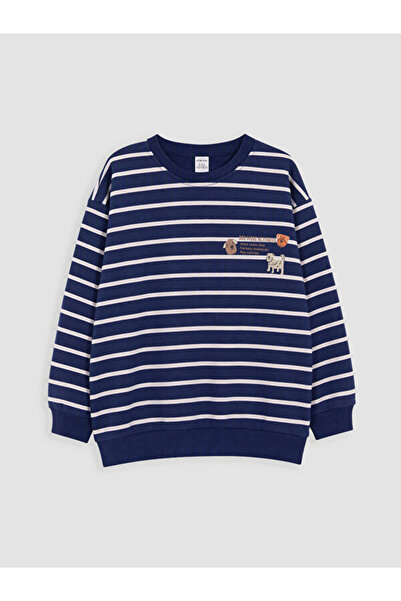 LC Waikiki Quality Parts from Çelebi Store Striped Boys' Thick Sweatshirt
