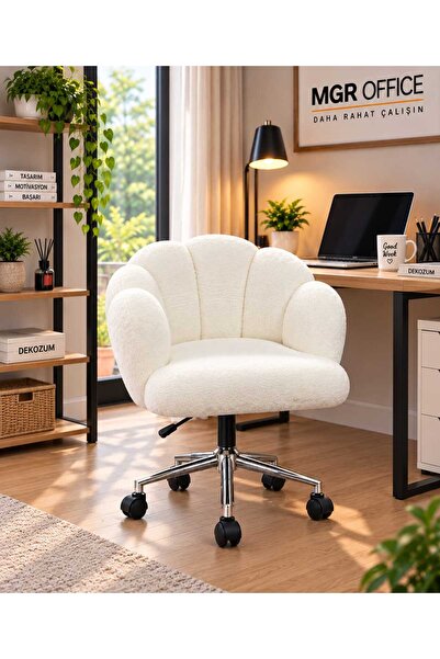 Mgr Office ROSELLA Teddy Ofis Koltuğu Krom Ayaklı Tekerlekli Yükseklik Ayarlı...