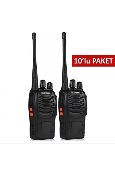 BAOFENG PMR 5W Çift Bant 16 Kanal Telsiz Seti Kulaklık Dahil 10'lu