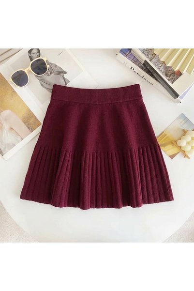 MaxiMor Tricotaje pentru femei, cu talie înaltă, plisate, cu croială dreaptă, elegante, pentru birou și ținute casual, mărime standard, compatibile cu SMLXL