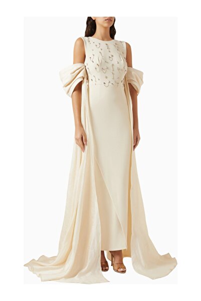 AC BY AANCHAL CHANDA Embellished Off-Shoulder Maxi Women's Dress