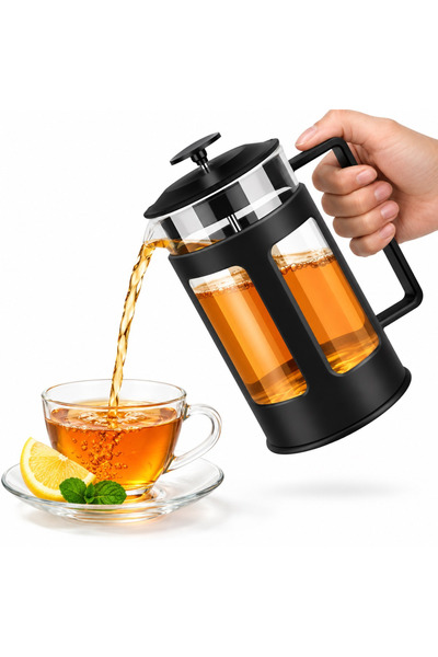 varioshop ®   Γαλλική πρέσα 1 λίτρου για καφέ, τσάι και αφρόγαλα, γυάλινη καν...