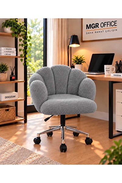 Mgr Office ROSELLA Teddy Ofis Koltuğu Krom Ayaklı Tekerlekli Yükseklik Ayarlı...