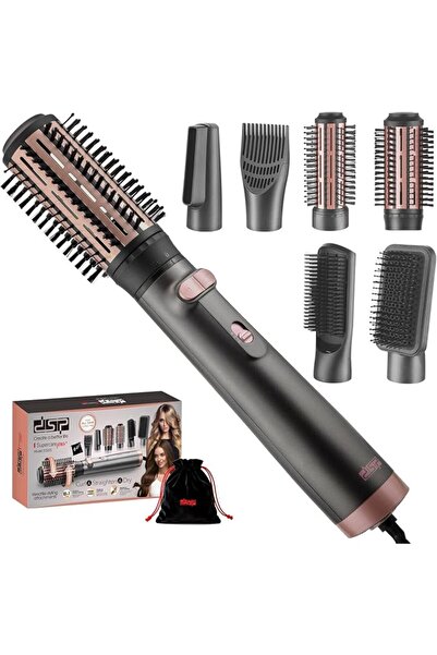 DSP 6-in-1 Air Styling Tool, Automatic Curling and Drying Brush with Left and...