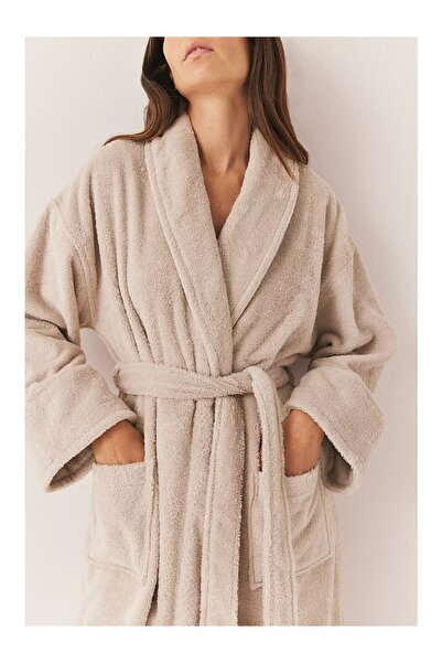 THE WHITE COMPANY Classic Organic Cotton Unisex Shawl Collar Bathrobe