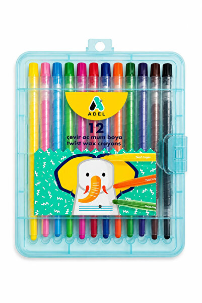Adel 12 Color Twistable Crayon Set |   Pencils That Do Not Require Sharpening...