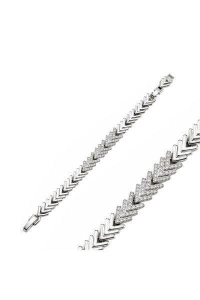 Merano Design Ok Rhodium Bileklik