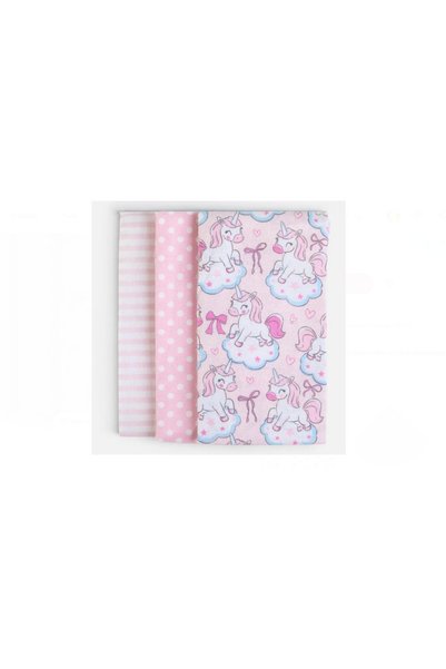 OEM Set de lenjerie de pat Pink Finet cu model 80 x 80 cm 3 piese