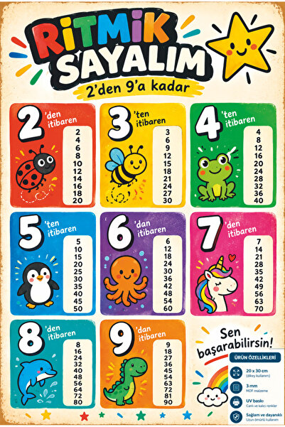 Hayat Poster ρυθμικός πίνακας μέτρησης προσχολικής ηλικίας δημοτικής εκπαίδευ...