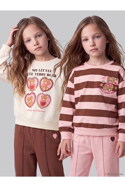 LC Waikiki Quality Parts from Çelebi Store Thick Girls' Sweatshirt 2-Pack