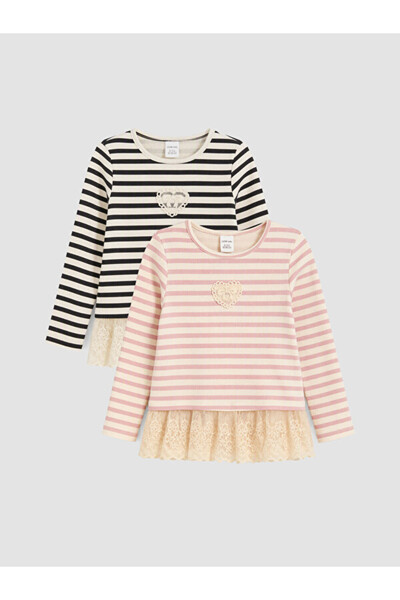 LC Waikiki Sparkling Choices from Shining Store Zero Roba Collar Striped Lace...