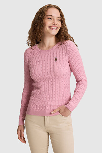 U.S. Polo Assn. Women's Pink Basic Sweater 50331602-Vr246