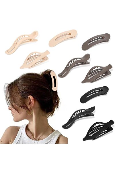 Arabest 9-Piece Alligator and Duckbill Hair Clips Set,Matte Styling Clips for...