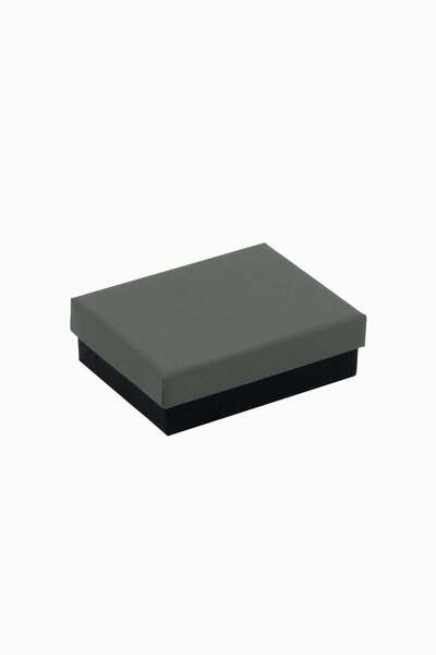 Meidi Packing Meidi Jewelry box Lg L.G, 7x9x3 cm - Gray / Black - Set of 24 pcs