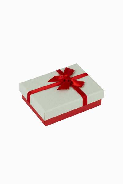 Meidi Packing Meidi Jewelry Box Normal Paper, 7x9x3 cm - Cream / Red / Gray -...