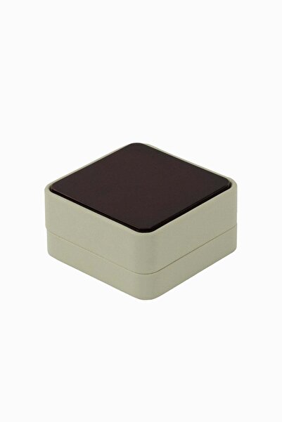 Meidi Packing Meidi Leather Jewelry Box, 7x7x3.5 cm - Cream - Set of 6 pcs